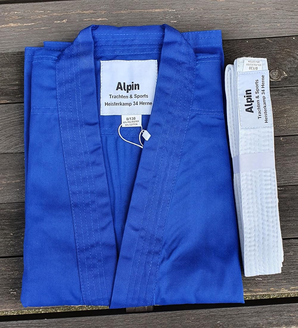 Judoanzug Judo Anzug Blau mit Weißen Gürtel 110-200 - BLU