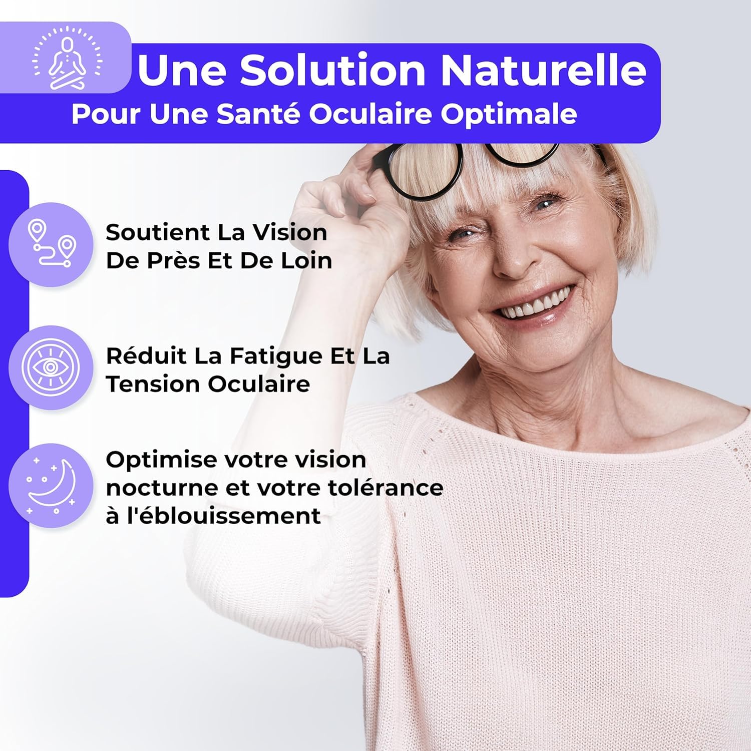 Vision 20/20 : Complément Naturel pour la Santé des Yeux à Base de Myrtille, Lutéine et Zéaxanthine - Favorise une Vision Claire - 30 gélules véganes - Fabriqué en France par NutriSolution (1)