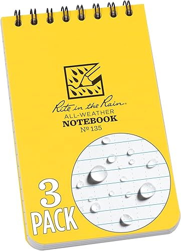 Miniatura 31 de Rite in the Rain - Cuaderno con espiral superior resistente a la intemperie, 3 x 5 pulgadas, cubierta de camuflaje de patos, patrón universal