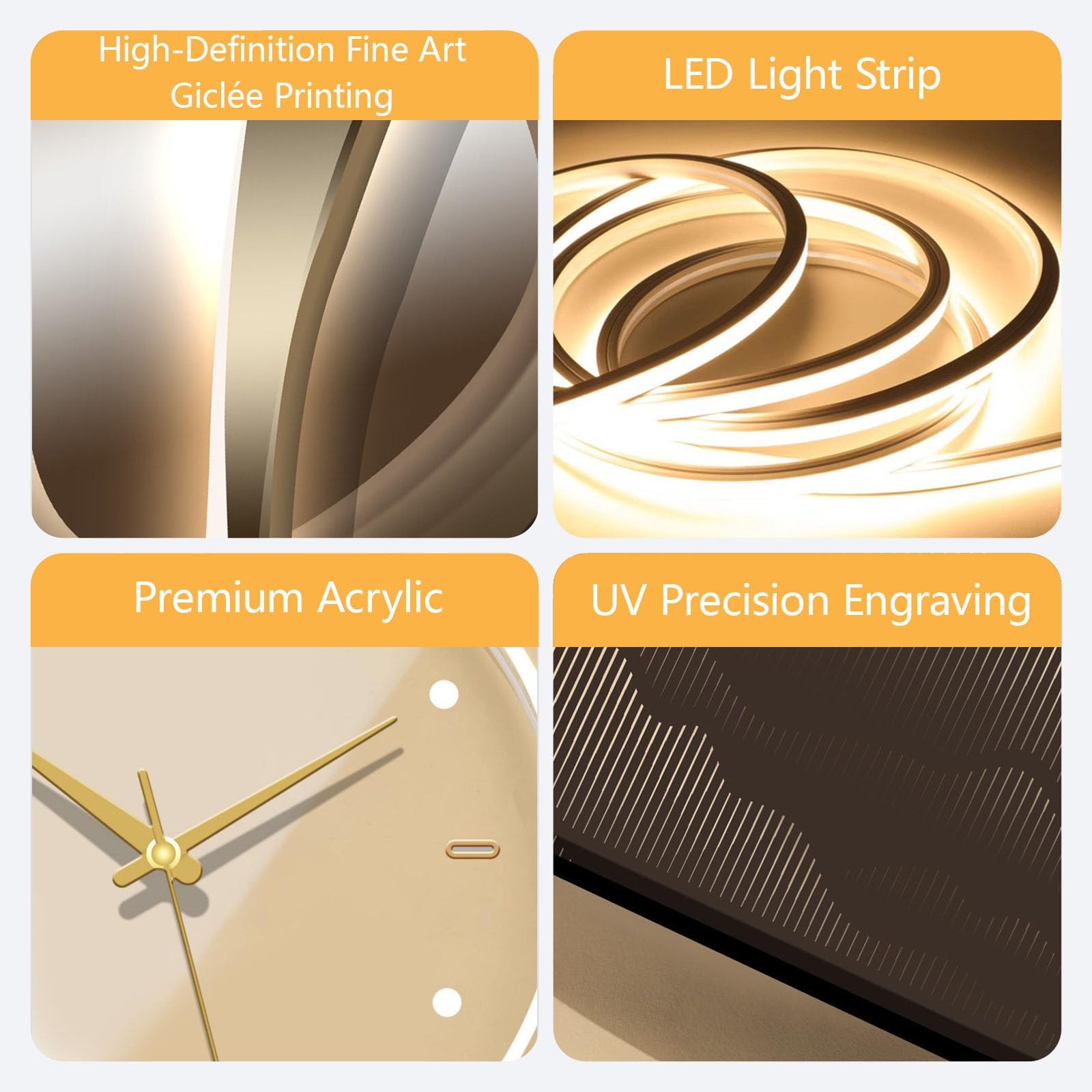 Arte della Parete 3D Luce Decorativa a LED, Lampada da Parete for Decorazioni artistiche, decori pareti sculture Illuminazione Moderna, Alimentatore Plug-in(C,35x100cm/13.7x39.3in)