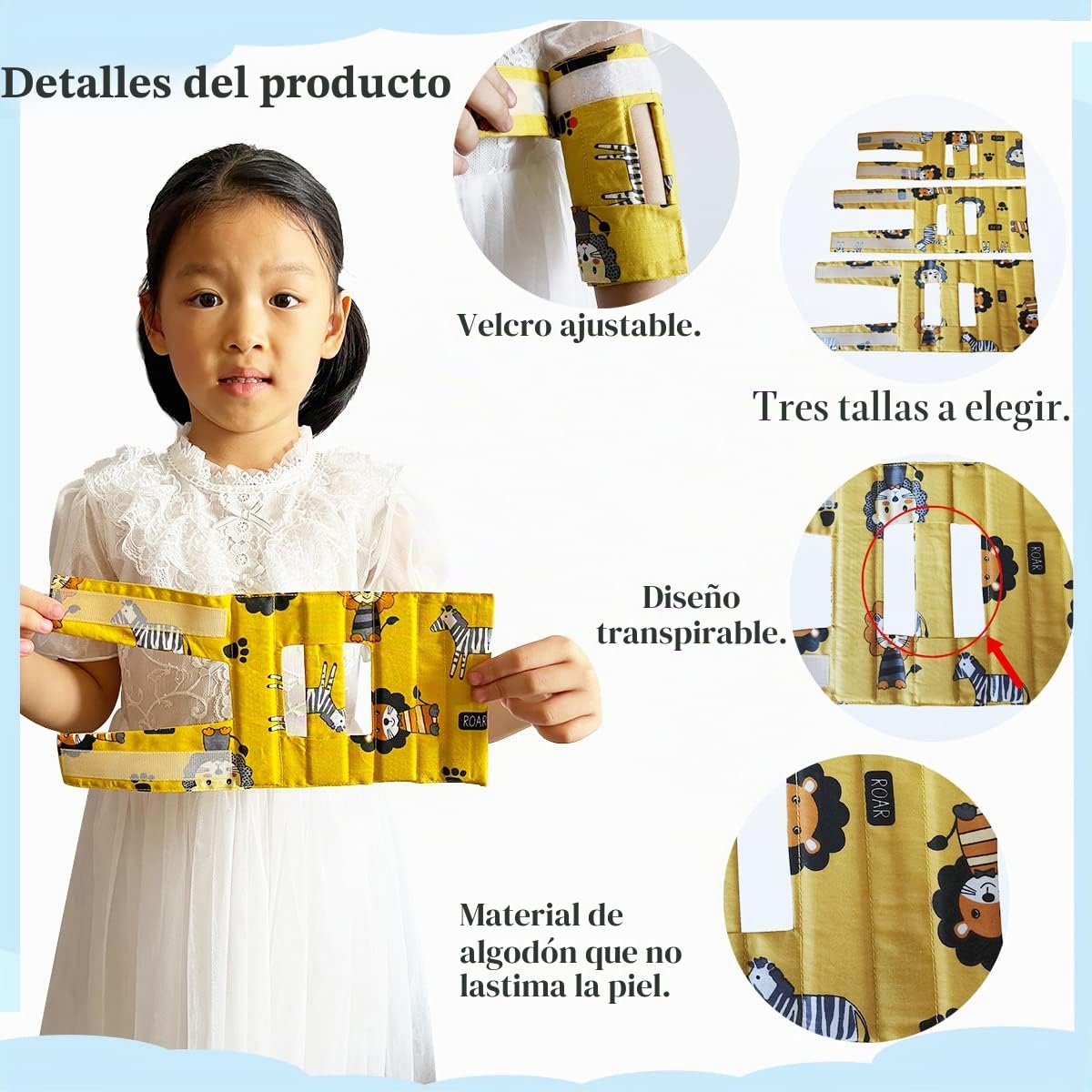 Férula para inmovilizador de codo y brazo para bebés y niños. Previene hábitos de mano a cara, evita el hábito de succión del pulgar, rascar la cara, tirar de tubos IV (X-Small)