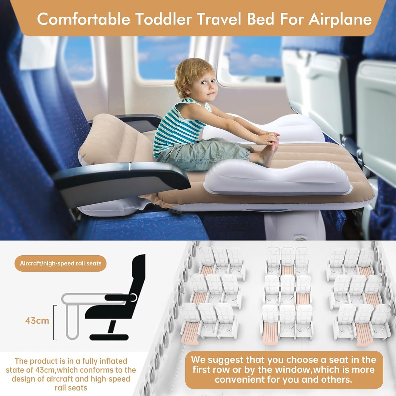 Inflatable-Toddler-Travel-Bed for Airplane Car Seat Australia Ubuy