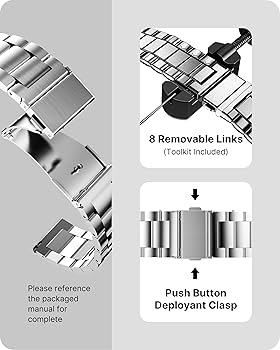 Amazon.com: Fullmosa Watch Band, Quick Release Stainless