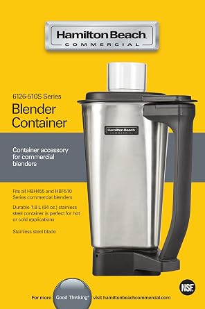 Hamilton Beach Commercial 1.8L Stainless Steel Container