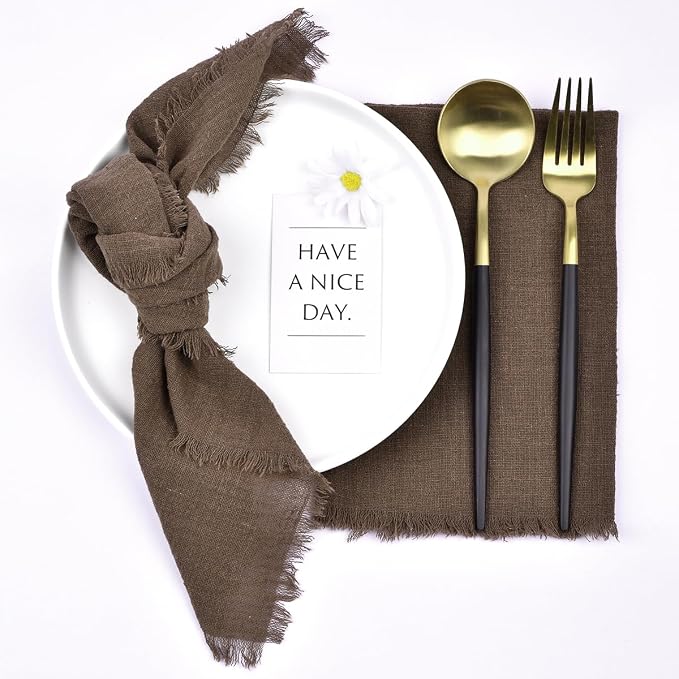 Joanlody 6 Pack Coffee Cloth Napkins