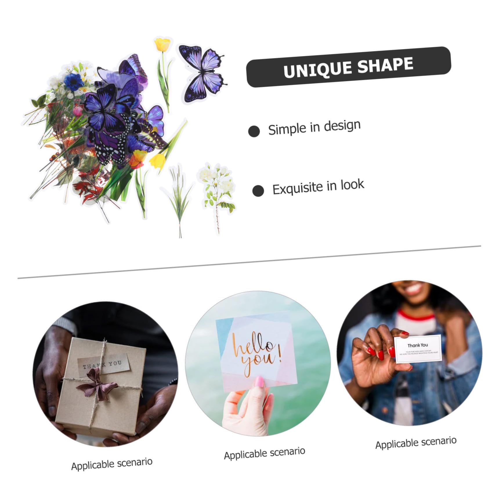 5 Pièces 4 Autocollants D'album Mignon Stickers Cintres Décorer Faveur Sacs Cordon Fleurs Autocollants Esthétique Bricolage Esthétique Stickers Ornement L'animal De Compagnie