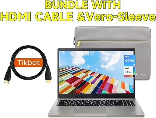 Miniatura 8 de Acer Portátil delgado y ligero Aspire Vero de 156 pulgadas 11 Intel Core i7-1195G7 retroiluminado KB Wi-Fi6 PCR Materiales 100 sRGB Alexa Win11 con