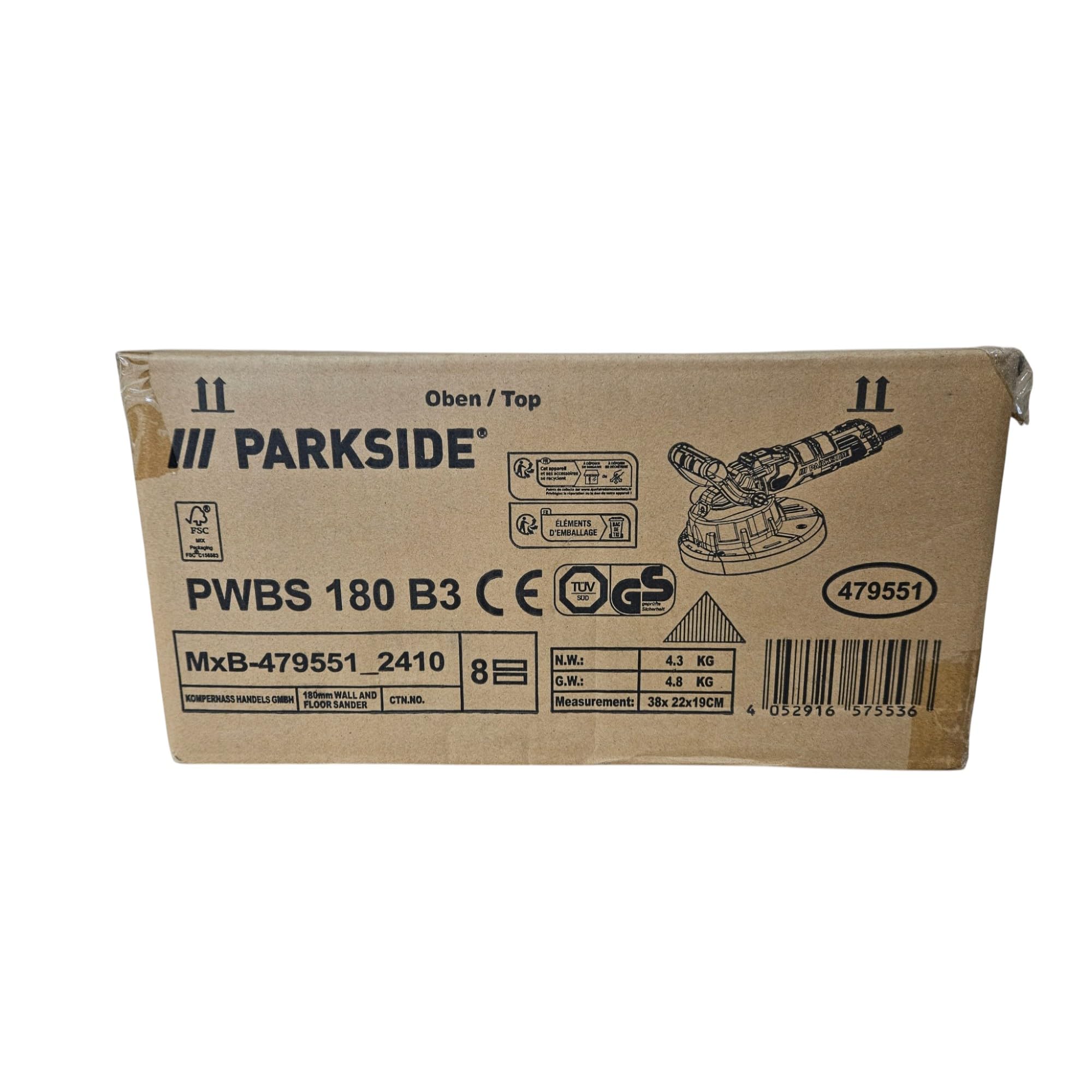park side Lijadora de paredes y suelos »PWBS 180 B2«, 1050 W