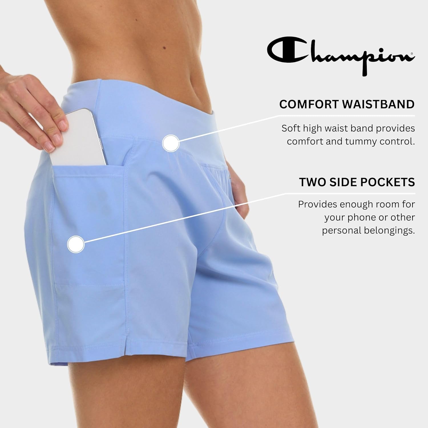 Champion Swim Board Shorts for Women, 5"/7” Swim Shorts Women with Pockets for Beach, Pool, Summer