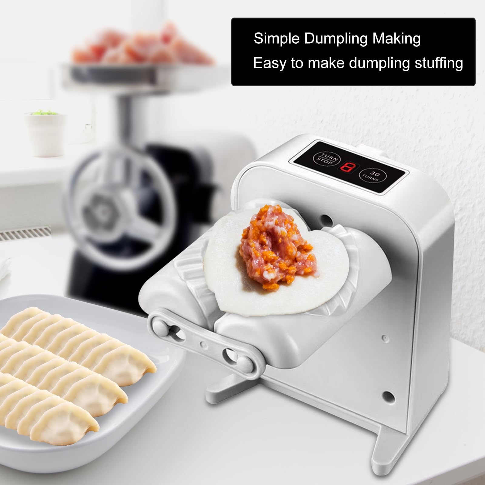 BAIFULAI Machine à raviolis électrique rechargeable par USB - Machine à boulettes automatique - Machine à raviolis - Moules à raviolis - Pour la maison, le restaurant - Rapide et pratique