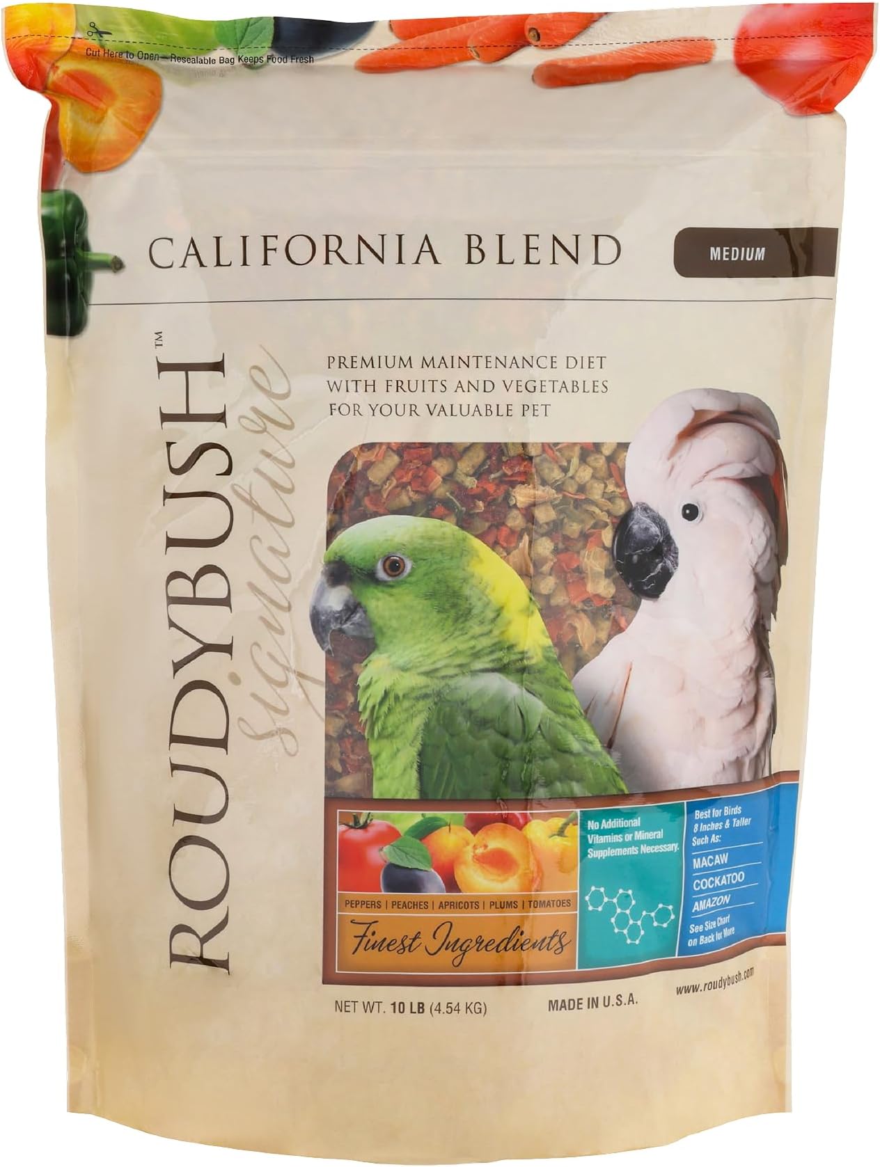 RoudyBush California Blend for Birds Medium 10 Lbs (210MDCB)