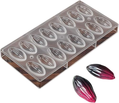 Molde de policarbonato para chocolate, molde de caramelo de plástico duro transparente para hornear, herramientas de pastelería (19399)