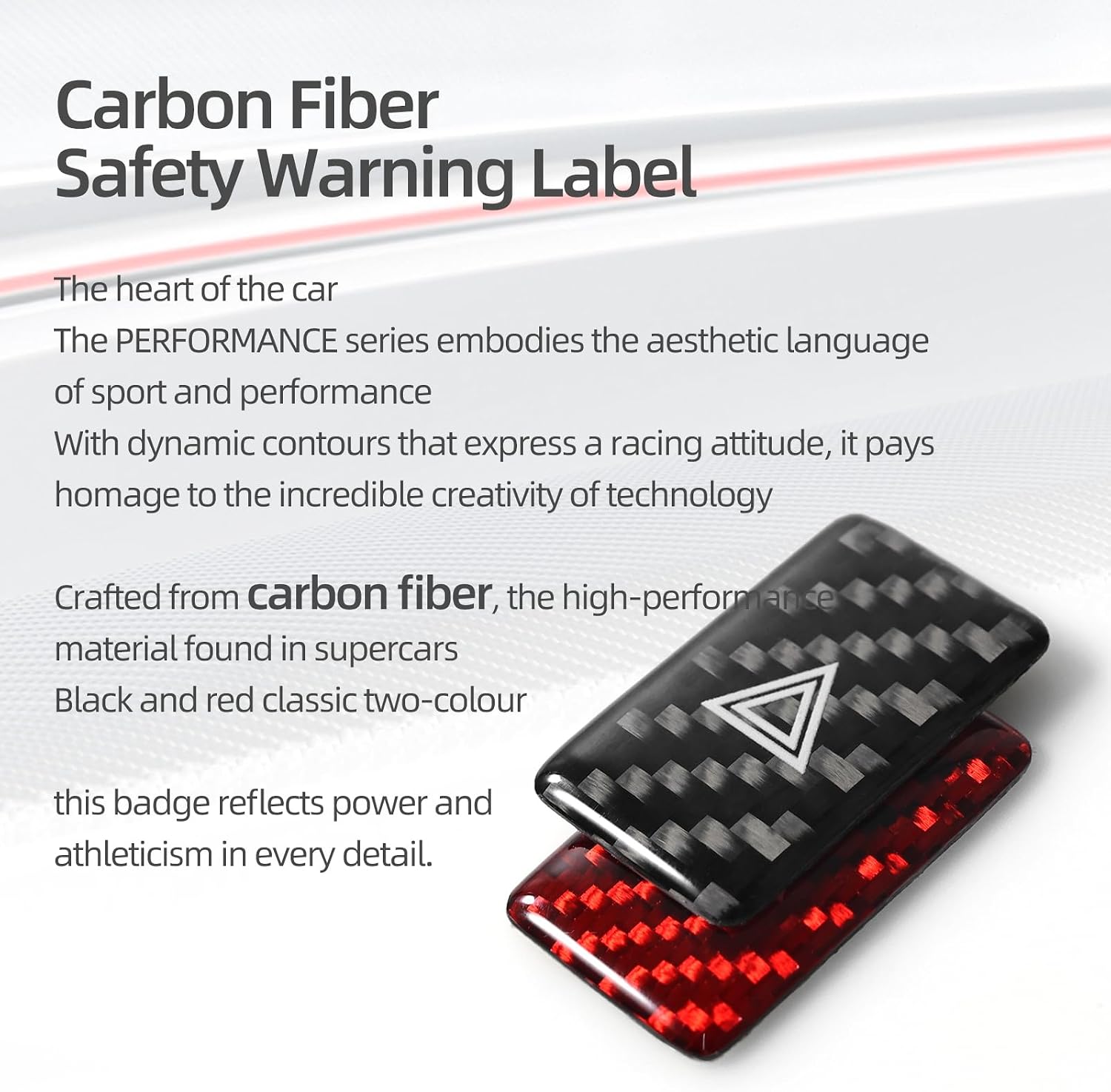 BETTERHUMZ Warning Lights Button Sticker Carbon Fiber Red image 4