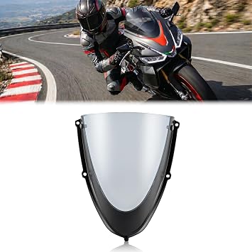 Motorcycle Headlight Fairing Cowl with Smoke Windshield Deflector Fit for Aprillia RS 660 2020-2024 RS660 Windscreen Visor Matte Black