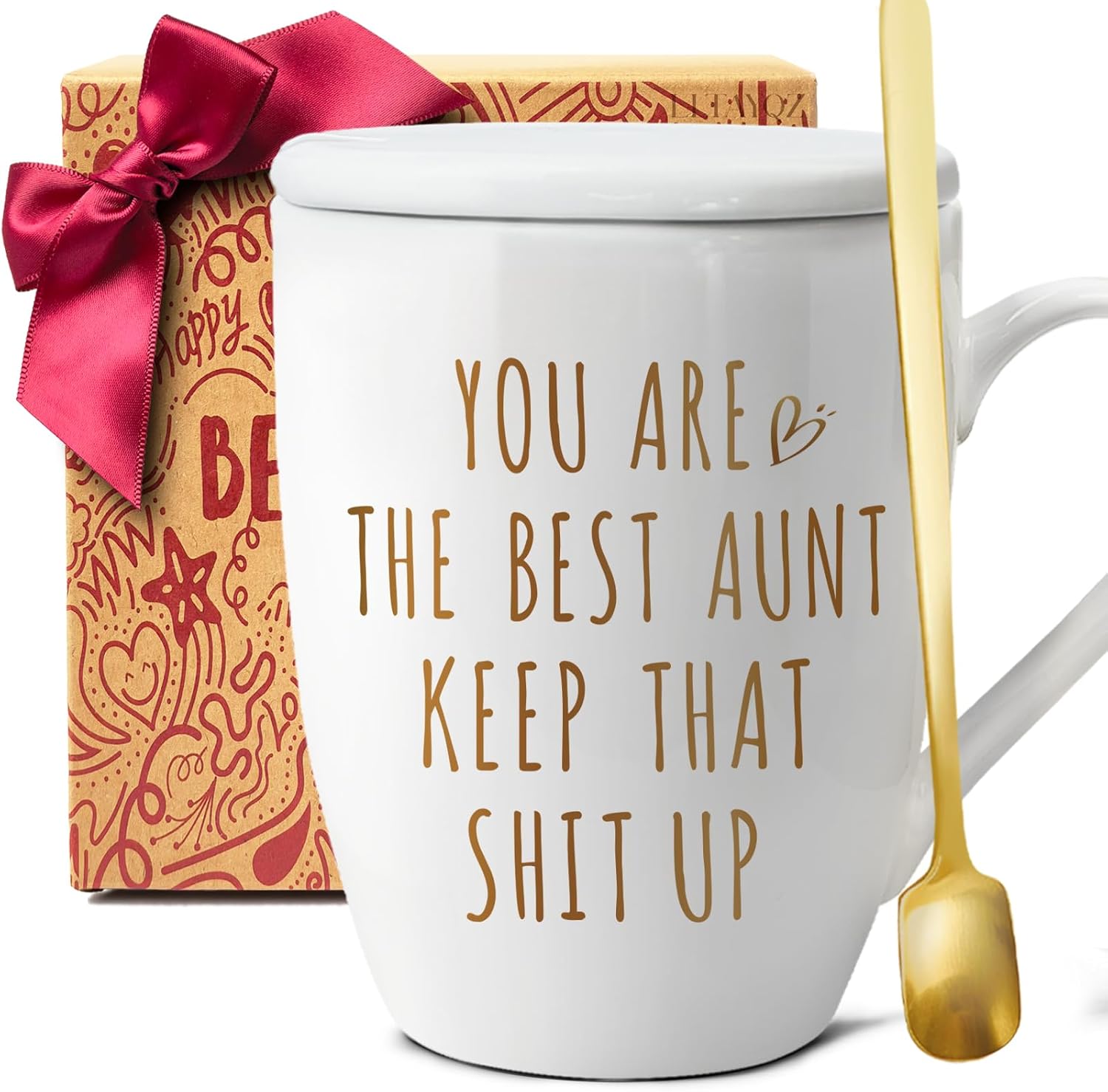 Funny Coffee Mug Gift for aunt from Niece Nephew - You're The Best Aunt Keep That S Up mug-BAE Best Auntie Ever Mugs Birthday Christmas Gifts Ideas for Auntie, Ceramic coffee mugs for Favorite Aunty44
