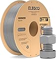 ELEGOO ABS Filament 1.75mm Grey 1kg, 3D Printer Filament, High Impact and Wear Resistance, Heat and Water Resistant