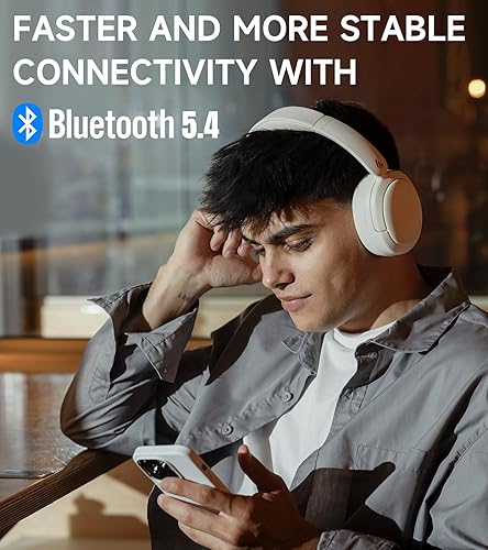 Miniatura 5 de Edifier W800BT Pro - Auriculares híbridos con cancelación activa de ruido, audio de alta resolución, cancelación de ruido de llamada AI, tiempo de