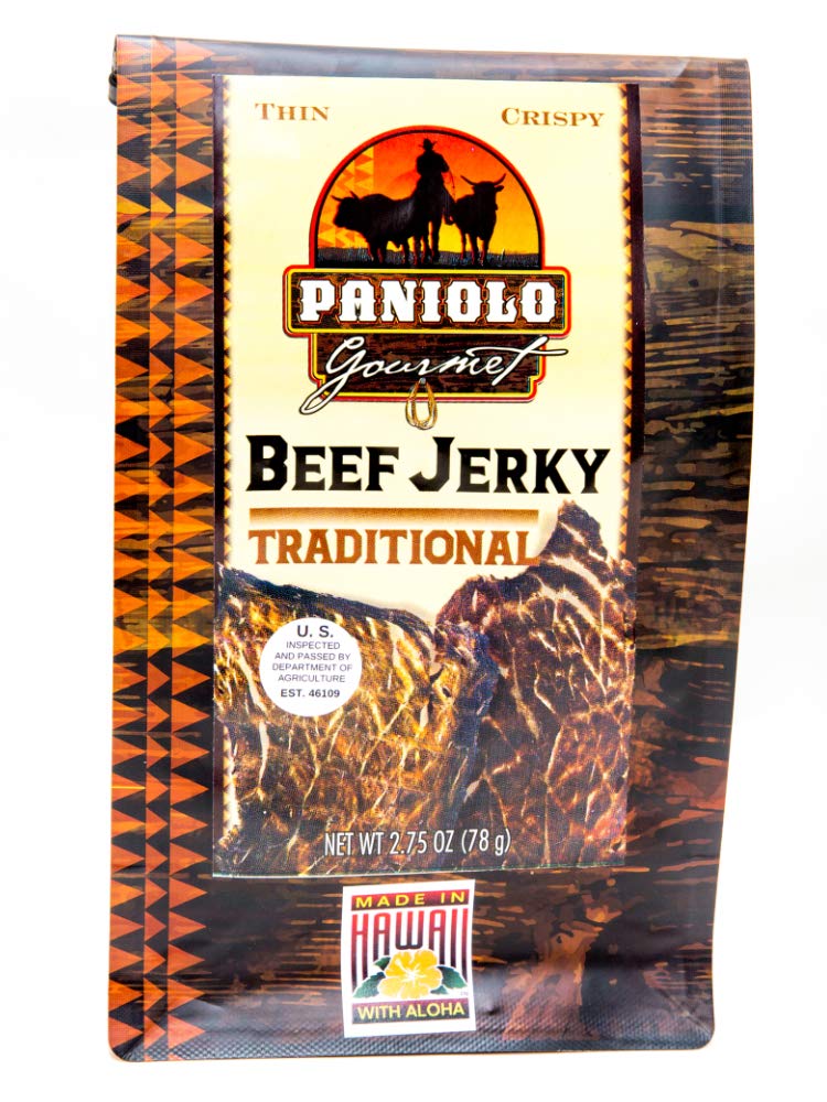 Crispy Beef Jerky, Traditional Beef Chips Paniolo Gourmet 2.75 oz.
