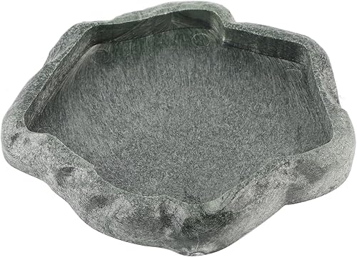 Miniatura 4 de Durable Reptile Rock Food and Water Dish Feeder Bowl for Tortoise Lizard(Green M) Reptile breeding Tools, (S)