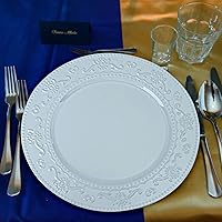 Vista 3 de Platos Base de 13 Pulgadas, 6 Piezas Platos Base Redondos para Cena para Bodas, Fiestas, Azul