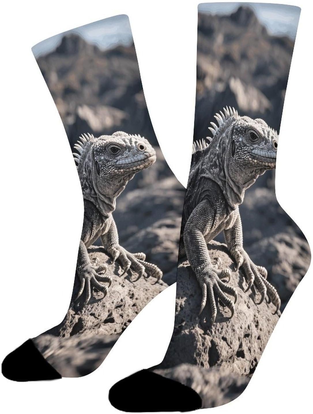 MarineIguana Crew Socks Moisture Wicking Ankle High Cushioned Arch Support Seamless Toe Athletic & Casual