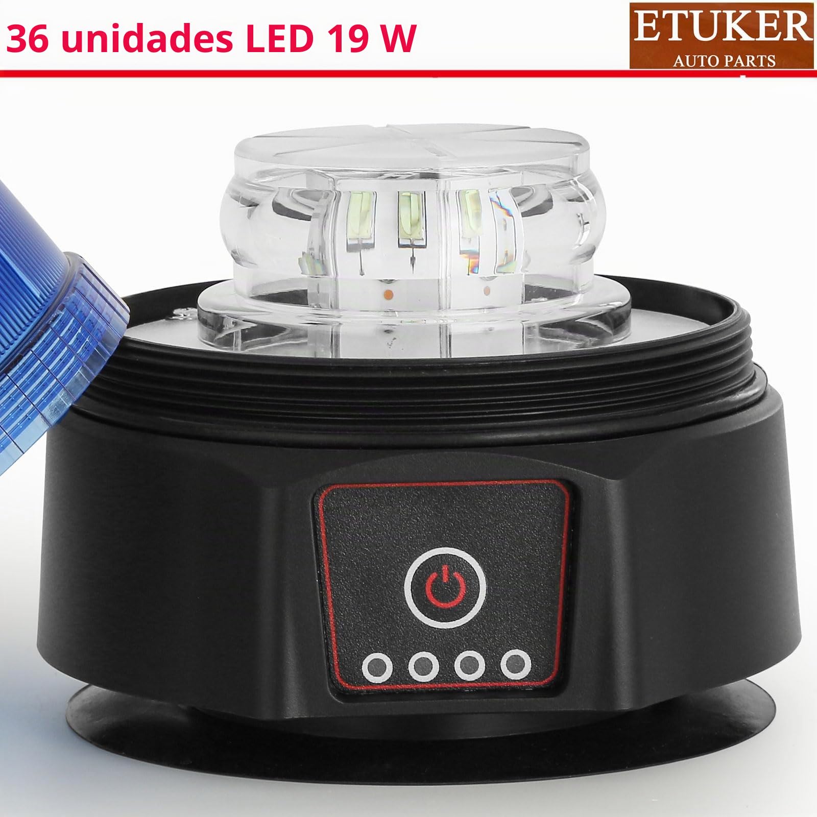 LED Luces Estroboscópica Luz Giratoria Azul Tractor con iman Inalámbrico Recargable Flashde Emergencia Homologadas