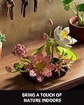Nifeliz Lotus Flower Building Set for Adults, Botanical Decoration for Table or Office, A Nature-Inspired Gift for Plant Lovers and Garden Enthusiasts (506 PCS, NF10334)