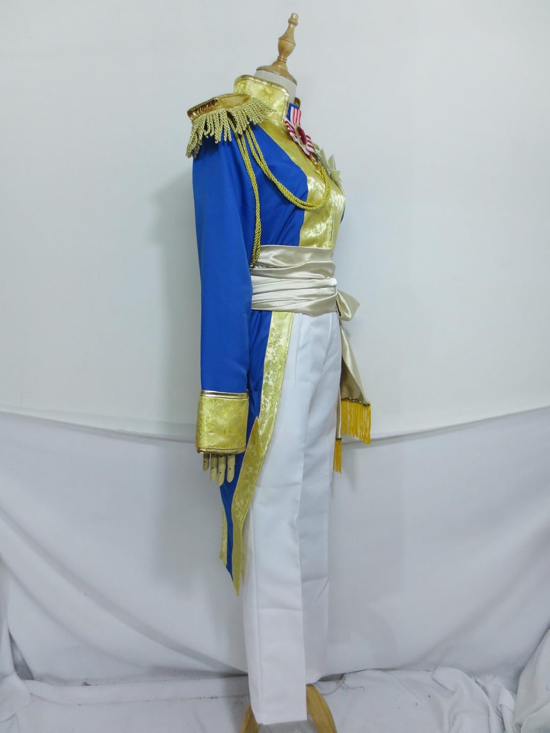 Blue Military-Style Dress Uniform Costume Outfit