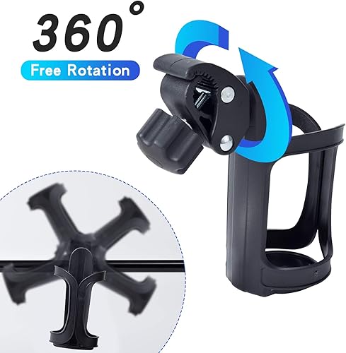 Miniatura 4 de Portavasos universal para cochecito, portavasos mejorado para caminante, soporte para botella de agua de bicicleta, accesorio para silla de ruedas,