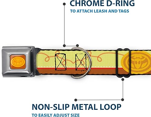 Miniatura 5 de Buckle-Down Dog Collar Seatbelt Buckle Toy Story Woody Bounding Cowboy Buckle Yellow Red Brown 15 to 26 Inches 1.0 Inch Wide, Multicolor