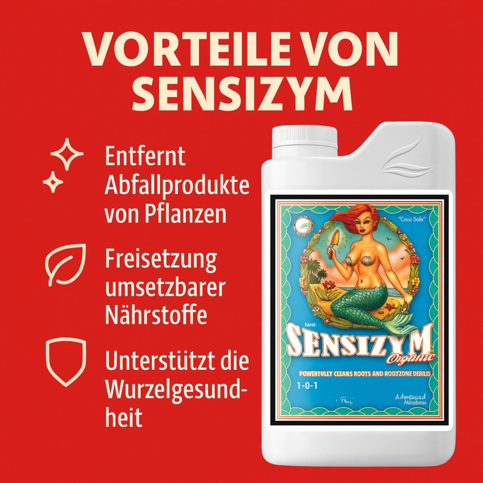 Weedness Advanced Nutrients Sensizym 1 Liter - NPK Dünger Grow Anbau Indoor Erde Flüssigdünger Organischer Bio