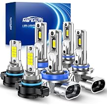 Marsauto H11 9005 Light Bulbs Combo and 5202 LED Fog Light Bulbs Fit for Chevrolet Silverado 15002007-2015 Chevy Silverado 2500 HD 3500 HD2007-2019, 92,000LM Bright 9005 H11 High/Low Beam Kits