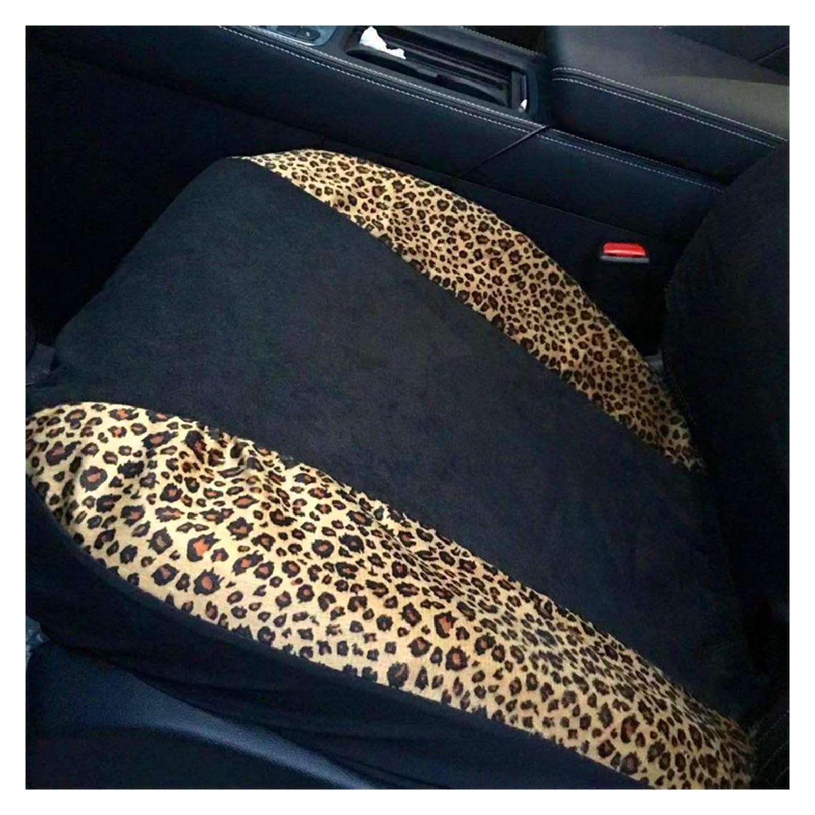 Housses Siège Voiture Housse de siège de Voiture en Peluche imprimé léopard Protecteur Universel de Coussin de siège d'hiver de Voiture。 Protection Siège