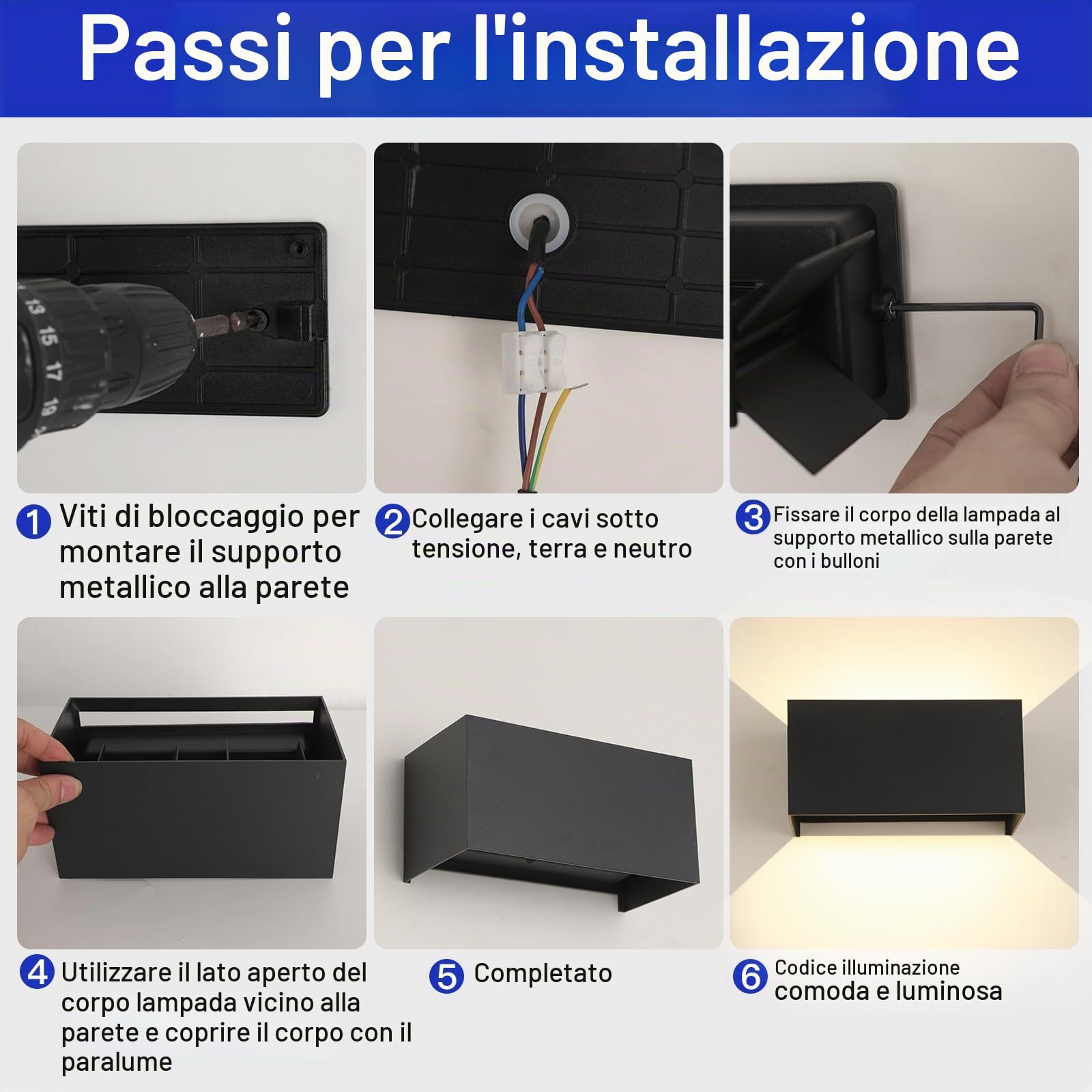 25W LED Applique da Parete Esterno/Interno con Sensore di Movimento e Crepuscolare 4000K Luci Naturale IP65 Impermeabile Moderno Alluminio Lampada da Esterno Angolo di Luce Regolabile Nero