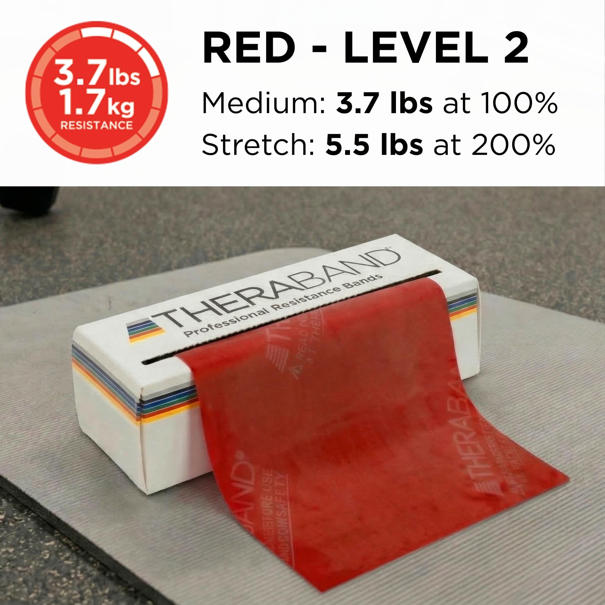 Amazon.co.jp: TheraBand セラバンド 赤 レッド ミディアム （強度：0