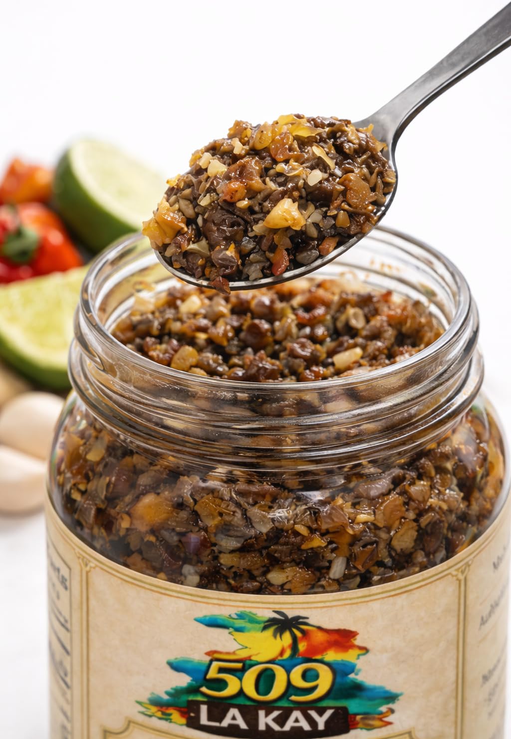 509LA KAY Chiktay – Authentic Haitian Smoked Herring Spread, Traditional Caribbean Spicy Fish Spread with Scotch Bonnet Peppers, Ready to Eat, 16 oz (473 g)