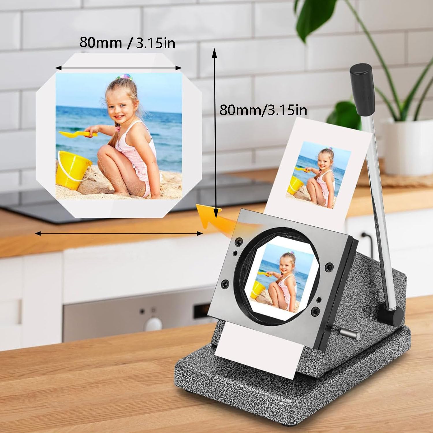 Machine à aimants carrés pour loisirs créatifs, comprend un coupe-papier et 100/1000 matériaux de 50 x 50 mm, idéal pour presser l'autocollant de réfrigérateur
