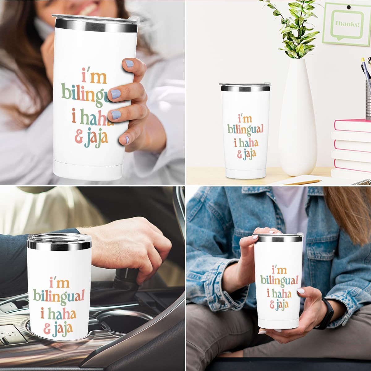 Funny Teacher Gifts, Speech Therapy Tumbler, Teacher Appreciation Gifts 20 oz Stainless Steel Coffee Mug，Insulated Cup for Car, Christmas Birthday Teaching Office for Women Men Spanish Teachers - Image 5