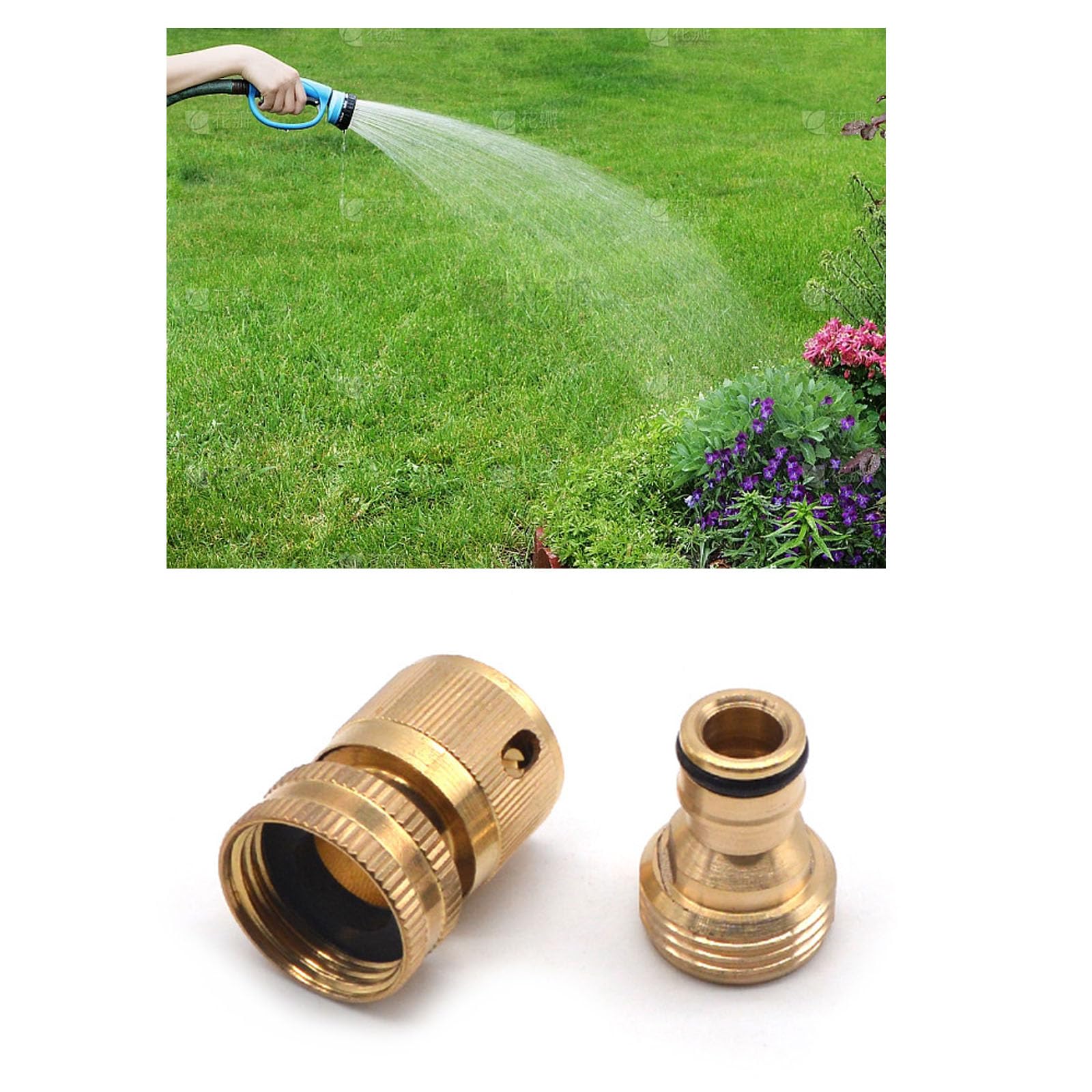 Conector de manguera de agua, válvula de aislamiento, interruptor de cierre de válvula de bola, boquilla rociadora de 3/4 ", pistolas de agua, rociador de rociado directo de alta presión de latón, con