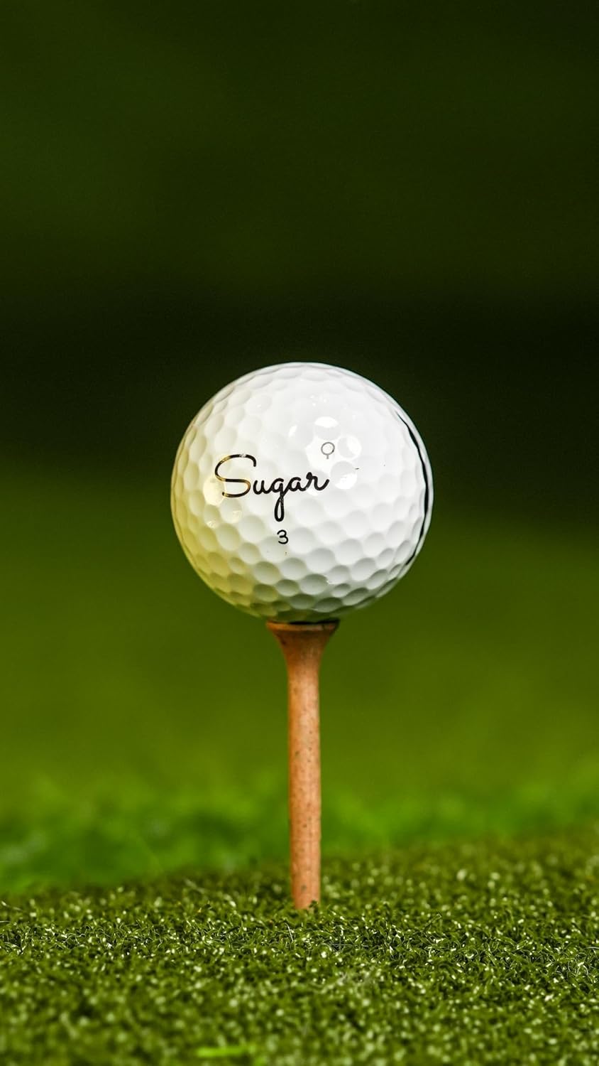 Sugar Golf Quad | 4-Piece Construction | Premium Urethane Cover | White | 8 Golfballs