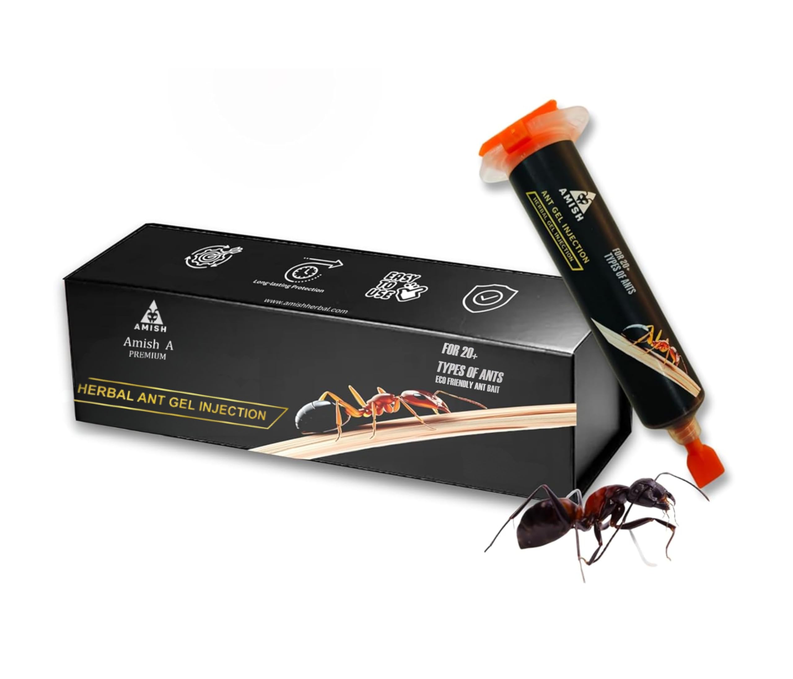 Amish Ant Gel Injection | 10 Min Max Bait Formula| Best Bait for Home & Kitchen | Powerful Control | Long Lasting No Smell | Black, Sugar,Red & Entire Colony-picture-16