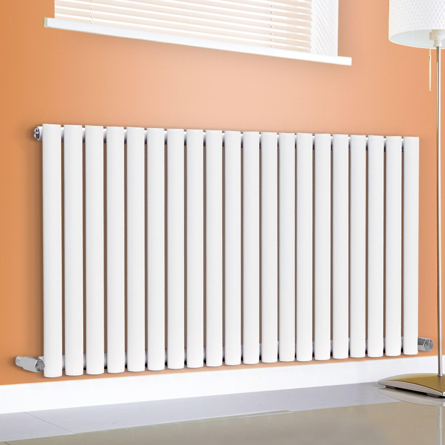 Horizontal Vertical Designer Radiator Oval Column White Anthracite Tall Upright Rads (Single - 600 x 1200mm, White)