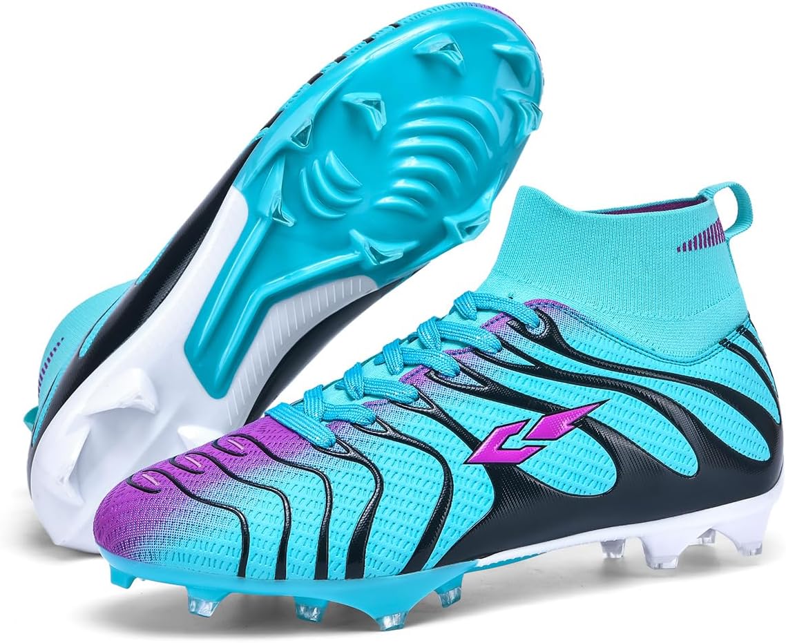 KIUSMETY Soccer Cleats for Mens Womens Indoor Turf Football Shoes Training Sneaker