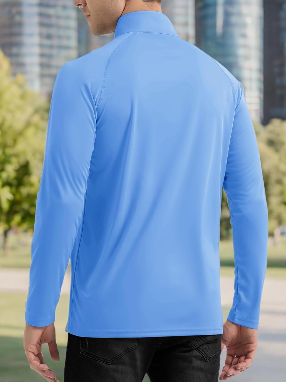 TACVASEN Men's Long Sleeve Athletic Shirts 1/4 Pullover Zip Sun Protection Rash Guard UPF 50+ Outdoor Running T-Shirts - Image 8