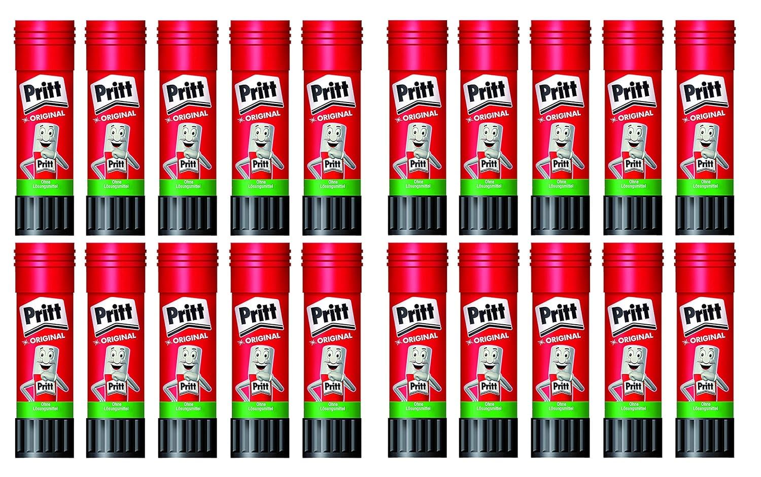 Pritt Klebestift Multipack, 5x 4x43g | Große Vorratspackung lösungsmittelfreier Klebestifte – ideal für Schule, Büro & kreative Bastelprojekte