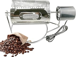 Electric Drum Type Coffee Roaster Machine, 25rpm Stainless Steel Coffee Bean Grains Nuts Roaster, 40w Electric Drum Type R...