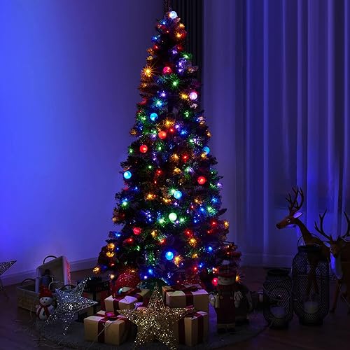 Miniatura 8 de Mini árboles de Navidad de 24 pulgadas con 25 luces LED, 2 pies decorados de arpillera artificial, árboles de Navidad de mesa para decoración del