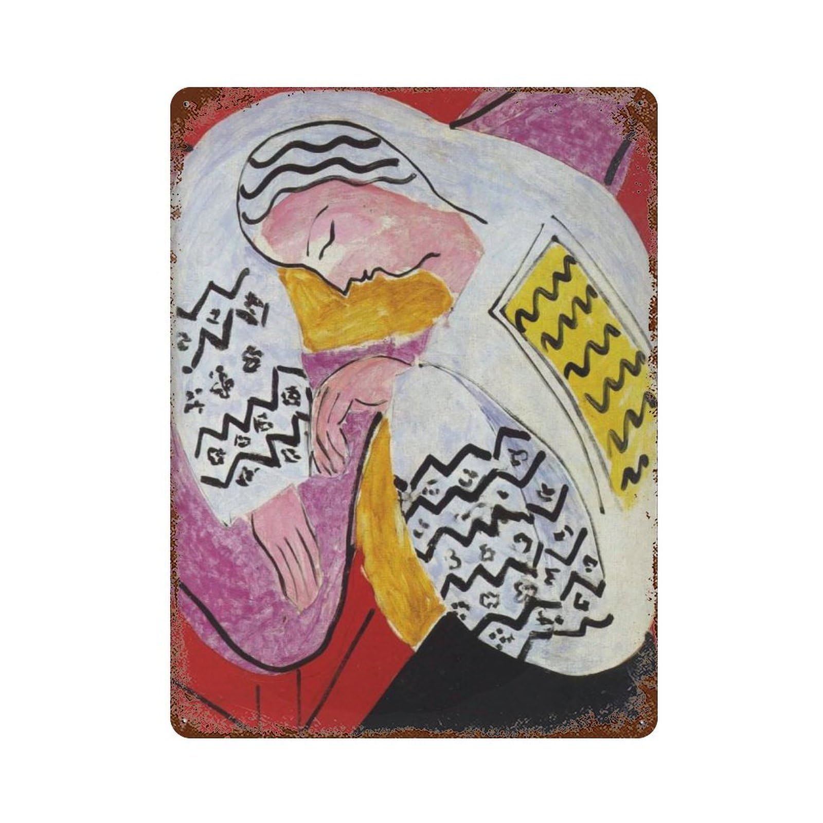 xiaoxiaoshen Henri Matisse 'the Dream' French Wall Decor Art Metal Tin Poster Modern Home Decor Art Home Bar Shop Decorations Vintage Sign 40x30cm