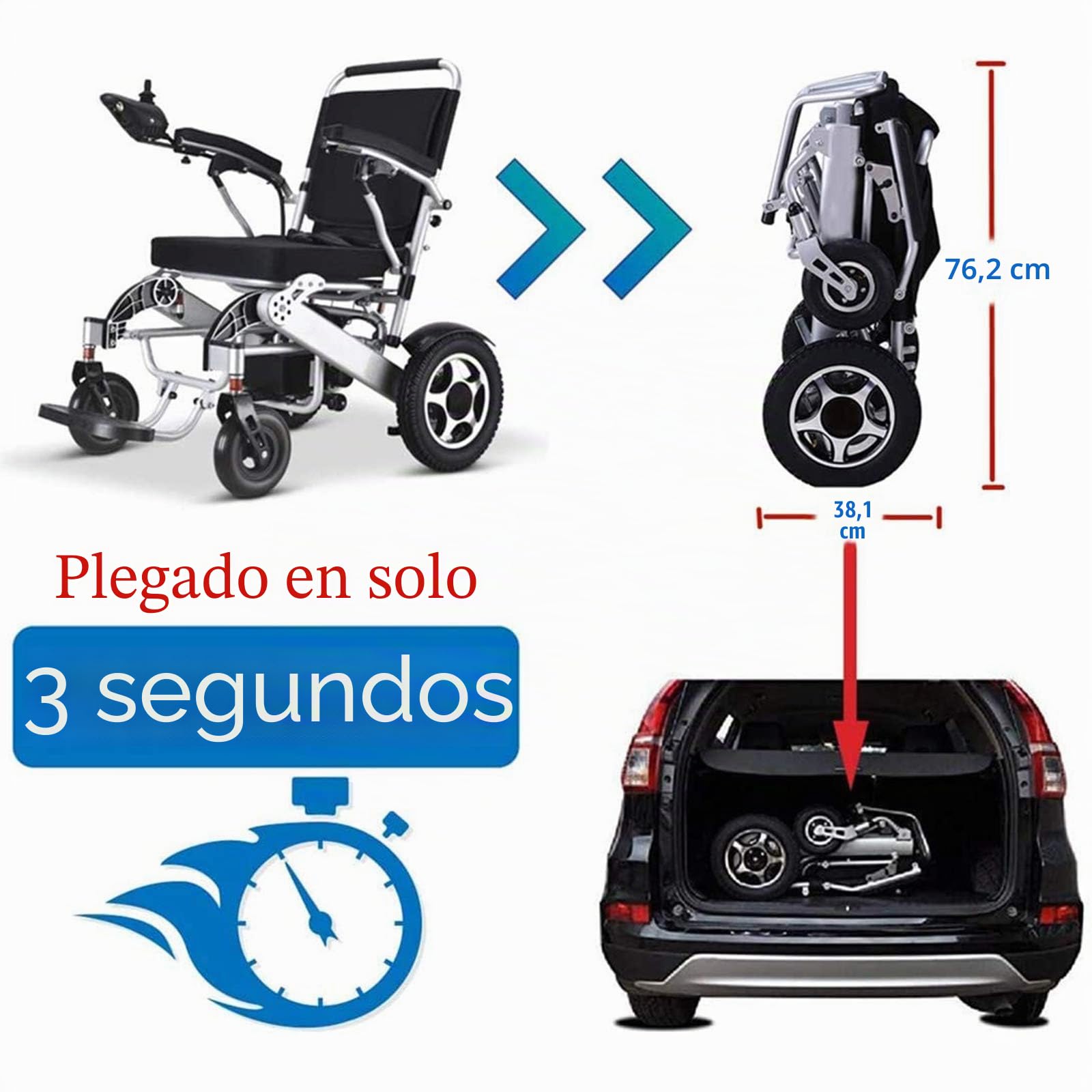 Silla de ruedas eléctrica, plegable, ligera, de lujo, ayuda a la movilidad, motores duales de 250 W, doble batería, silla de ruedas eléctrica portátil