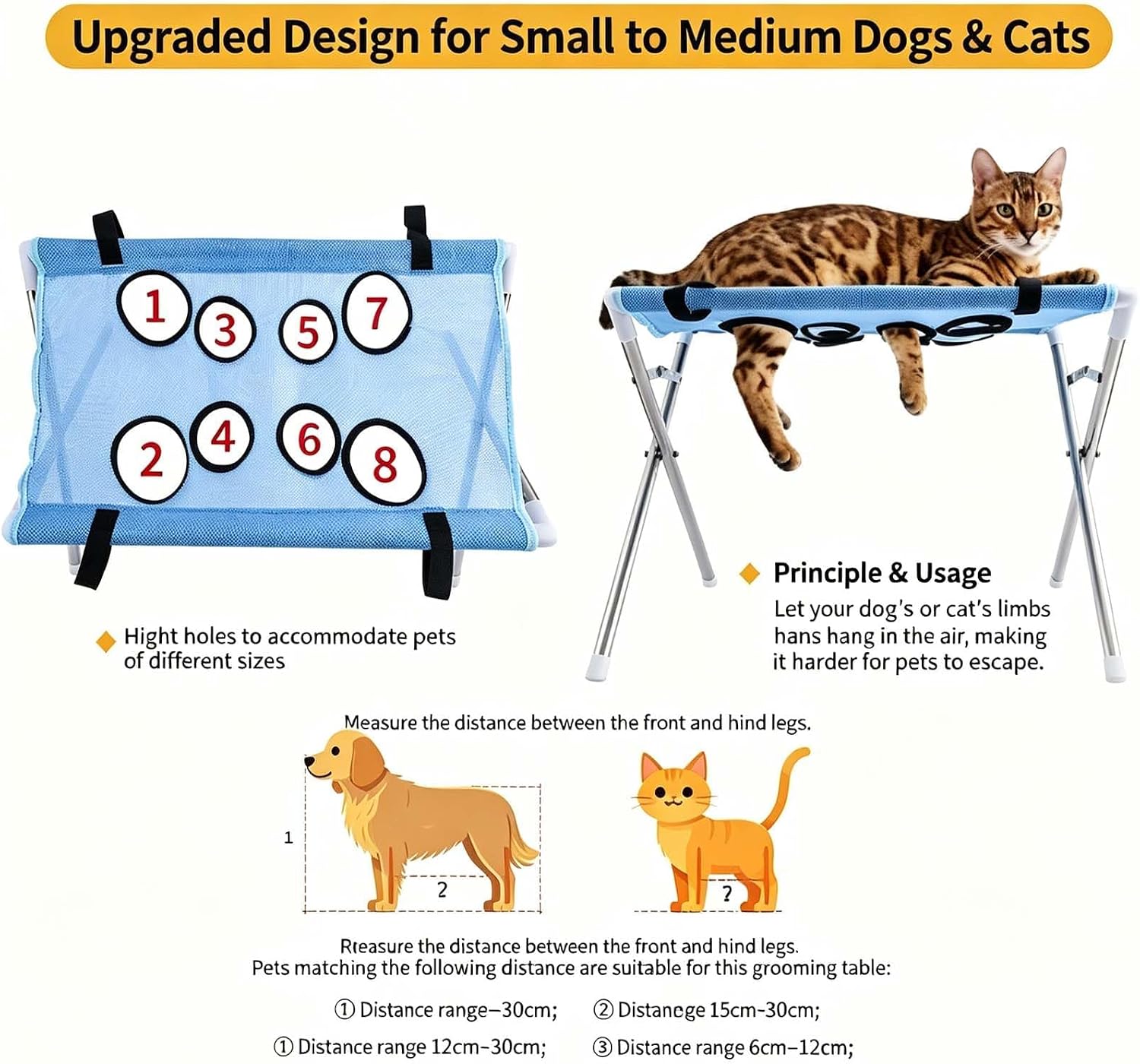 Pet Bathing Hammock - 2-in-1 Foldable Pet Bathing Station & Grooming Bed，Pink | 2-in-1 Foldable Pet Grooming Bed, Foldable pet bathing stand for home grooming, nail trimming, and bathing